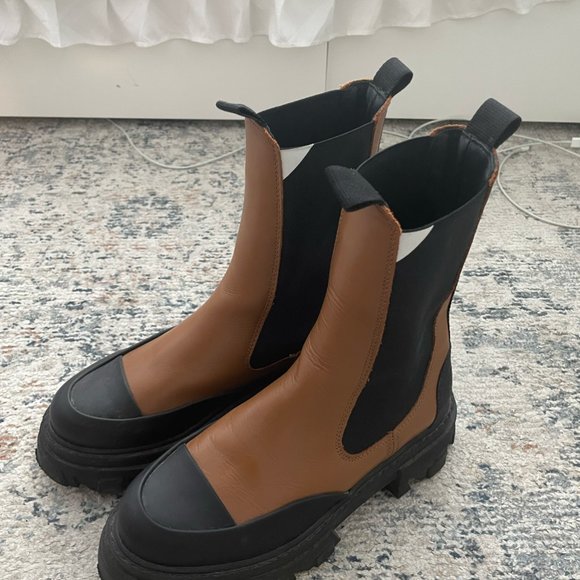 GANNI brown and black boots - Picture 10 of 10